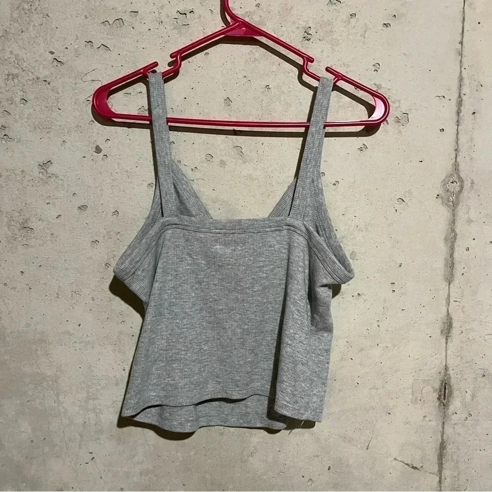 SO Grey Mushroom Tank Crop Top Juniors Size L  L